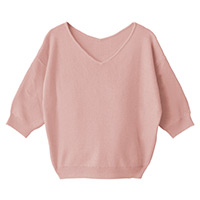 5分袖ニットトップス