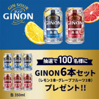 GINON6本セットが当たる！アンケートキャンペーン