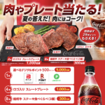 コカ･コーラのクローズド懸賞 夏の答えだ！肉にはコーク！肉やプレートが当たるキャンペーン