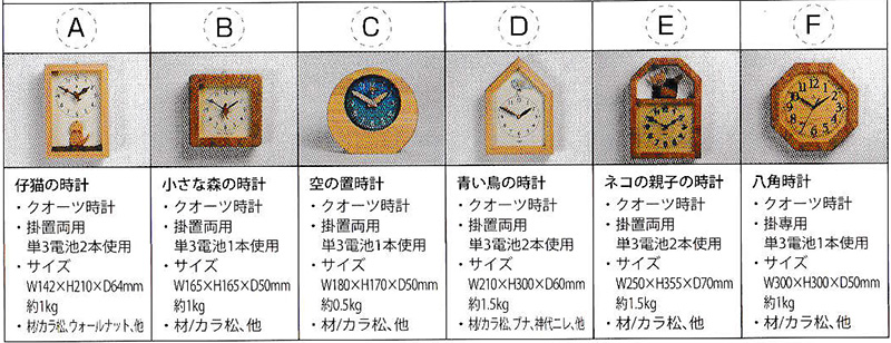 KICORIの木製時計