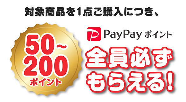 PayPayポイント最大200ポイント