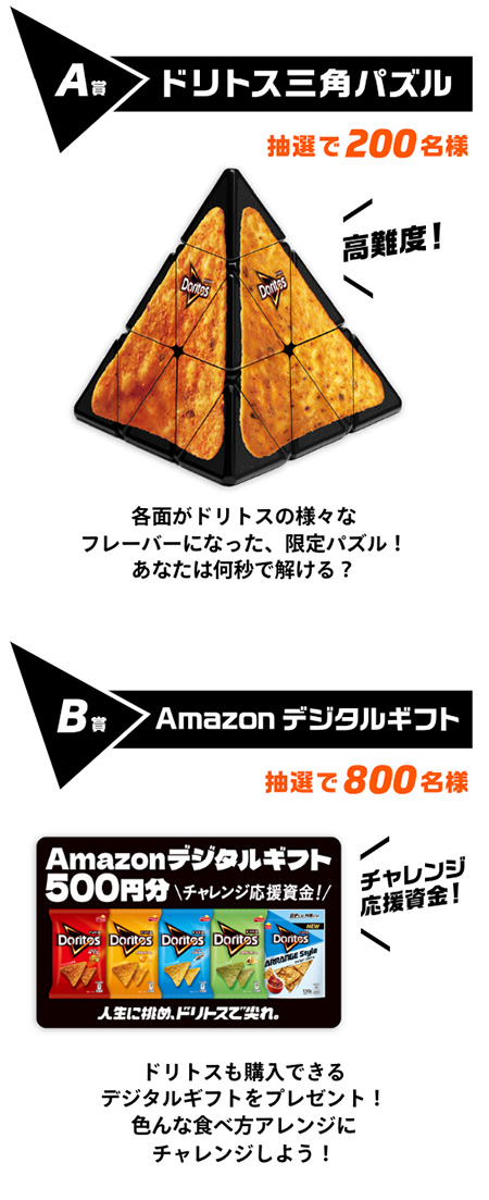 ドリトス三角パズル、Amazonデジタルギフト500円分