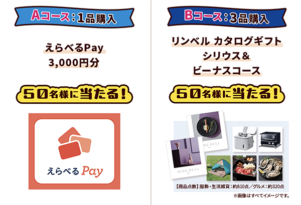 えらべるPay3,000円分、リンベル カタログギフト シリウス&ビーナスコース