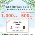 あおぞら銀行 フォロー&リポストキャンペーン