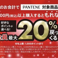 P&G PANTENE 好きなポイントが全員最大20％戻ってくる！キャンペーン