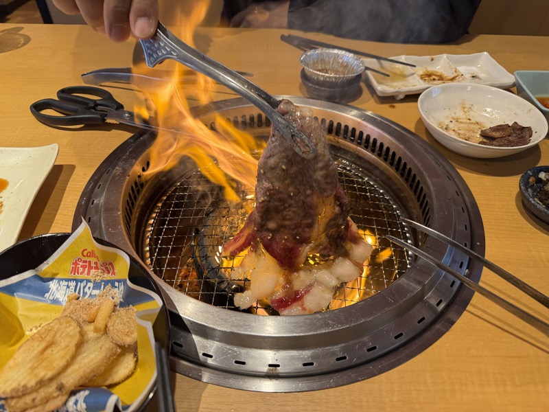 ドでか！ロース 火にかける