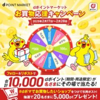 dポイントがその場で当たる dポイントマーケット お買い物応援キャンペーン