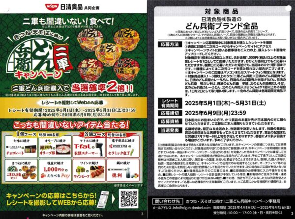 対象店舗×日清食品 二軍どん兵衛キャンペーン