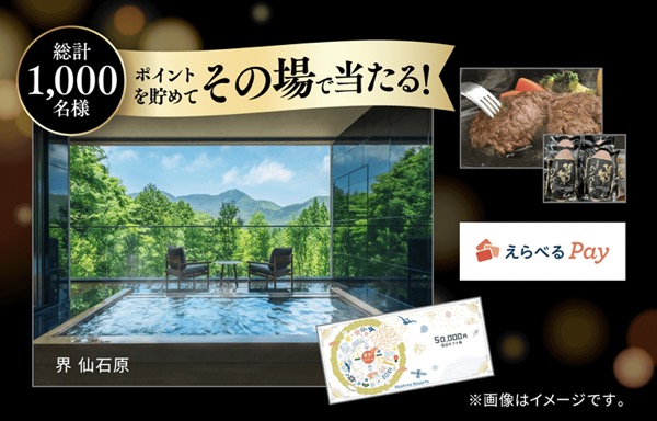 星野リゾート宿泊ギフト券5万円分 など
