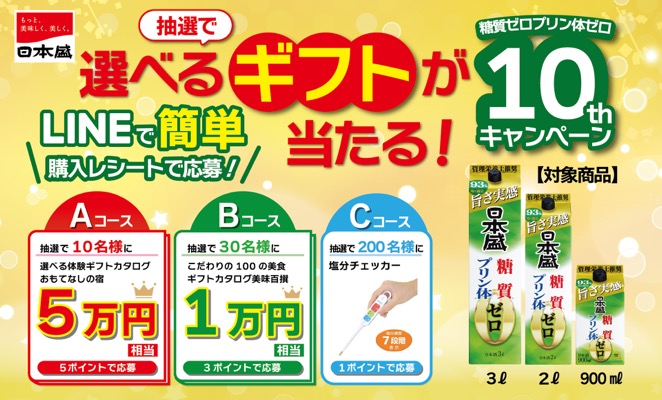 日本盛 日本盛 糖質ゼロプリン体ゼロ 10周年キャンペーン