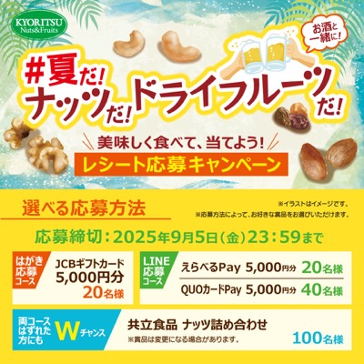共立食品 #夏だ!ナッツだ!ドライフルーツだ!レシート応募キャンペーン