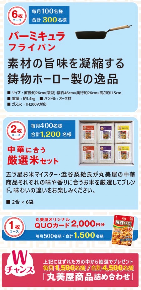 バーミキュラフライパン、厳選米セット、QUOカード2,000円分 など