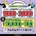 PayPayポイント最大1万円相当が当たる！LINEMO(ラインモ)のXキャンペーン