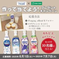 アサヒ飲料×ザグザグ 作って当てよう！プレゼントキャンペーン