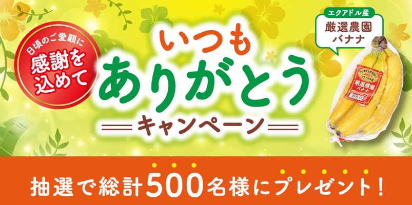 エクアドル産 厳選農園バナナ いつもありがとうキャンペーン