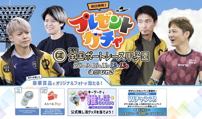 出場レーサーサイン入り「勝負服野球ユニフォーム」が当たる！BOAT RACEのキャンペーン