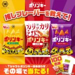 オリジナルTシャツとポリンキー詰め合わせが当たる！湖池屋のXキャンペーン