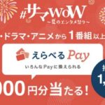 WOWOWオンデマンド サマWOW!～夏のエンタメ祭り～ えらべるPayプレゼント