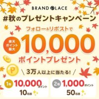 楽天市場BRAND PLACE 最大10,000ポイントが当たる！#秋のポイントキャンペーン