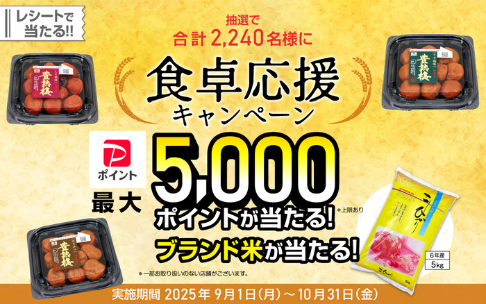 中田食品 豊熟梅 食卓応援キャンペーン
