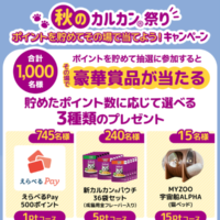 マース ジャパン リミテッド 秋のカルカン祭り ポイントを貯めてその場で当てよう！キャンペーン