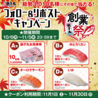 すし銚子丸 創業祭キャンペーン