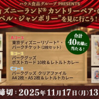 ハウス食品 2025.10.27 キャンペーン ハウス食品グループPRESENTS 東京ディズニーランド® カントリーベア・シアター“ジングルベル・ジャンボリー”を見に行こう!キャンペーン