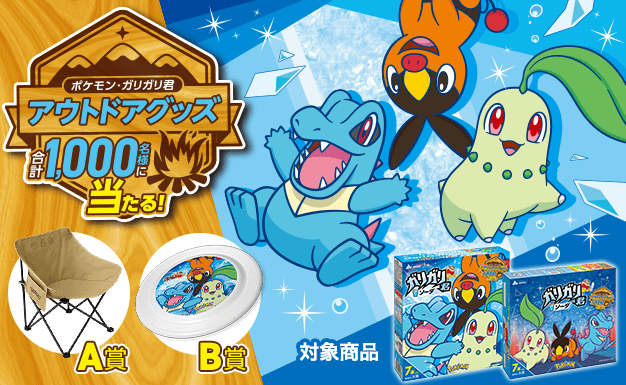 赤城乳業 ポケモン・ガリガリ君アウトドアグッズが合計1,000名様に当たる！キャンペーン