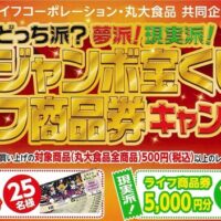 ライフ×丸大食品 年末ジャンボ宝くじ VS ライフ商品券キャンペーン