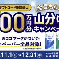 大王製紙 エリエール トイレットティシュー 100万円分山分けキャンペーン