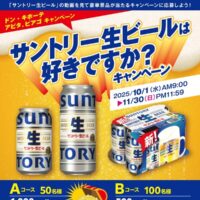 ドン・キホーテ サントリー生ビールは好きですか？キャンペーン