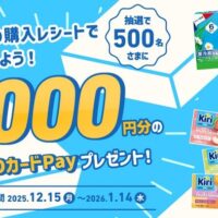 ベルジャポン キリシリーズを買って当てよう!QUOカードPay 1,000円分が抽選で500名様に当たる!
