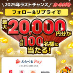 えらべるPay最大2万円分が当たる！カーネクストのXプレゼントキャンペーン