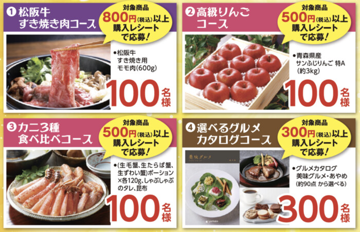 松阪牛すき焼き肉、高級りんご など