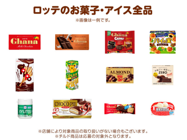 ロッテ菓子・アイス商品全品