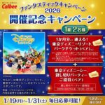 1か月分通える！東京ディズニーリゾート パークチケット＋ディズニーシー貸切チケット（ペア）が当たる！カルビーのXプレゼントキャンペーン