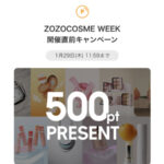 ZOZOポイント500円分が当たる！ZOZOTOWNのプレゼントキャンペーン