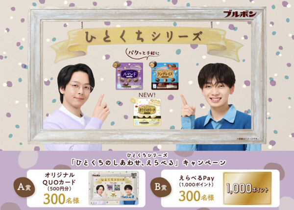 ブルボン ひとくちシリーズ×中村倫也・宮世琉弥「ひとくちのしあわせ、えらべる」キャンペーン