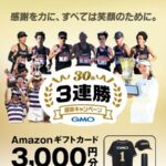 Amazonギフトカード3,000円分などが当たる！熊谷正寿【GMO】のSNSプレゼントキャンペーン