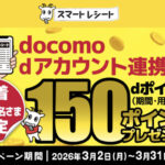 スマートレシート×dアカウント連携でdポイントプレゼントキャンペーン