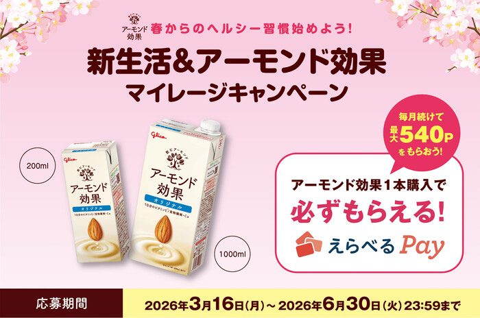 江崎グリコ 新生活＆アーモンド効果マイレージキャンペーン