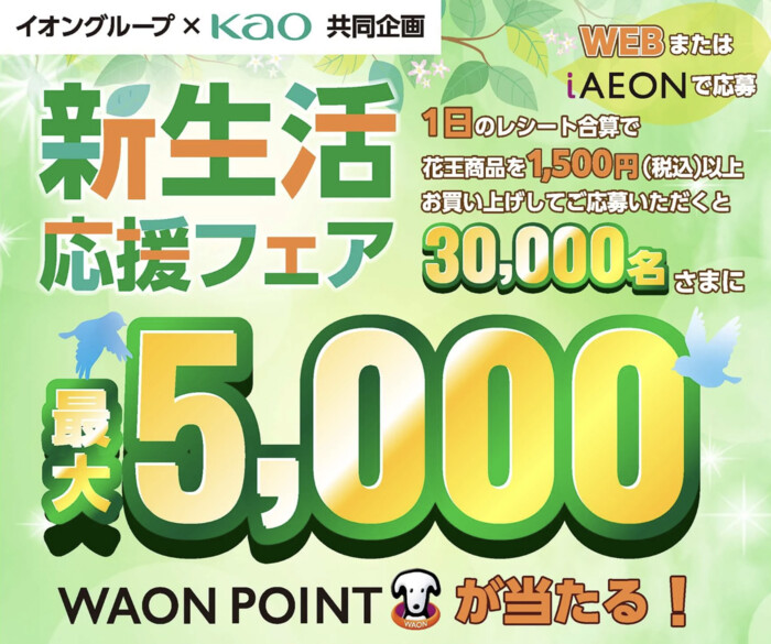 イオングループ×花王 【全国エリア】イオングループ×花王共同企画　新生活応援フェア