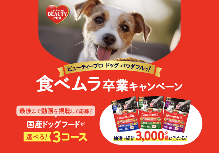 ビューティープロ 国産ドッグフードが当たる!日本ペットフードのプレゼントキャンペーン