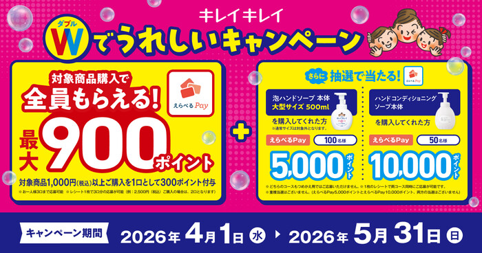 ライオン キレイキレイ Wでうれしいキャンペーン