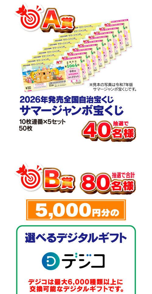 サマージャンボ宝くじ50枚