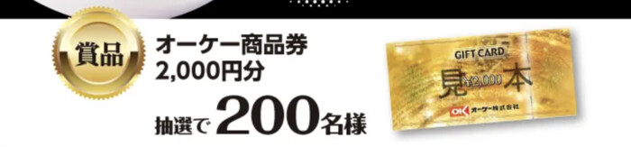 オーケー商品券2,000円分