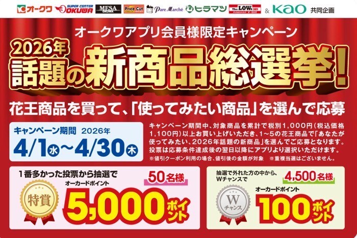 花王商品を買って、おすすめ商品を選んで、最大5,000ポイントあたる！