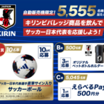 キリンビバレッジ 自動販売機限定！キリンビバレッジ商品を飲んでサッカー日本代表を応援しよう！