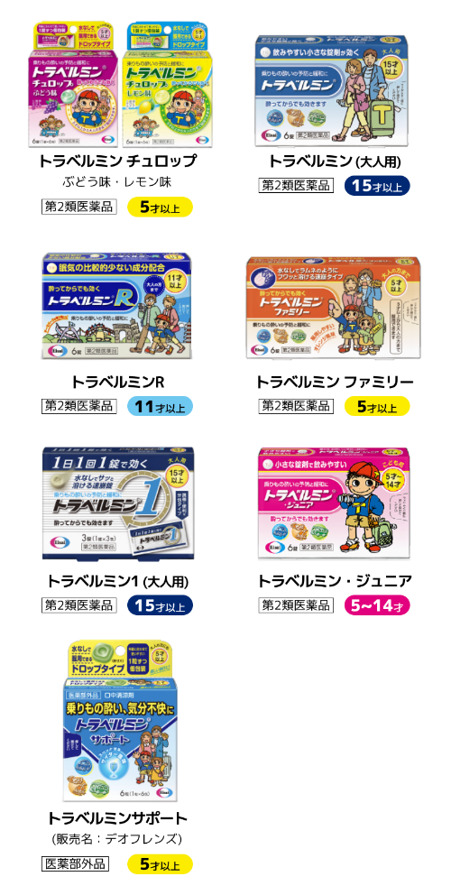 エーザイ トラベルミンシリーズ