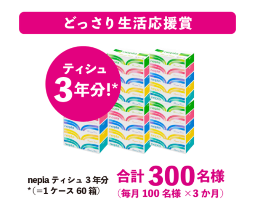 nepia ティシュ3年分
